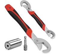 INHEMI Adjustable Wrench Set,2 Pcs Universal Wrench Spanner, Quick Snap and Soft Grip