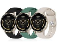 Inhosper 3 Pack Silicone Watch Bands Compatible with Garmin Vivoactive 4S/Venu 3S/Venu 2S/Vivomove 3S,18mm Soft Sport Band Replacement Wristband Straps for Garmin Forerunner 255S/255S Music/265S