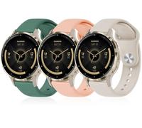 Inhosper 3 Pack Silicone Watch Bands Compatible with Garmin Vivoactive 4S/Venu 3S/Venu 2S/Vivomove 3S,18mm Soft Sport Band Replacement Wristband Straps for Garmin Forerunner 255S/255S Music/265S