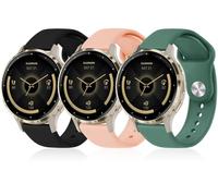 Inhosper 3 Pack Silicone Watch Bands Compatible with Garmin Vivoactive 4S/Venu 3S/Venu 2S/Vivomove 3S,18mm Soft Sport Band Replacement Wristband Straps for Garmin Forerunner 255S/255S Music/265S