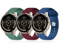 Inhosper 3 Pack Silicone Watch Bands Compatible with Garmin Vivoactive 4S/Venu 3S/Venu 2S/Vivomove 3S,18mm Soft Sport Band Replacement Wristband Straps for Garmin Forerunner 255S/255S Music/265S