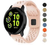 Inhosper Breathable Bands Compatible with Garmin Vivoactive 6/5/3/Venu/Venu Sq/Venu 2 Plus,20mm Soft Silicone Watch Strap Sport Replacement Wristband for Garmin Forerunner 55/165/245/645 Women Men