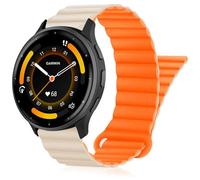 Inhosper Watch Bands Compatible with Garmin Vivoactive 4/Venu 3/Venu 2 45mm,22mm Double Sided Silicone Magnetic Watch Band Soft Sport Strap for Garmin Forerunner 745/265/255/255 Music Smart Watch