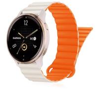 Inhosper Watch Bands Compatible with Garmin Vivoactive 4S/Venu 2S/Venu 3S/Vivomove 3S,18mm Double Sided Silicone Magnetic Watch Band Soft Sport Strap for Garmin Forerunner 255S/255S Music/265S Watch