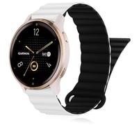 Inhosper Watch Bands Compatible with Garmin Vivoactive 4S/Venu 2S/Venu 3S/Vivomove 3S,18mm Double Sided Silicone Magnetic Watch Band Soft Sport Strap for Garmin Forerunner 255S/255S Music/265S Watch
