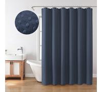 INHOUSOLU HOME DÉCOR Inhousolu Home Decor Bathroom Shower Curtain 72X72In, Navy Blue Waffle Weave Heavy Duty 230Gsm,waterproof Machine Washable