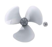 inhzoy 16inch Plastic Fan Blade with/without Fan Nut Lightweight Fan Blade 3 Leaves Replacement Accessories for Standing Pedestal Fan D Grey with Fan Nut 16 Inch