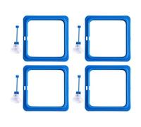 inhzoy Aquarium Feeding Tool - Floating Food Holder with Red Worm Cup, Anti-Spill Design for Betta, Small Fish Blue B One Size