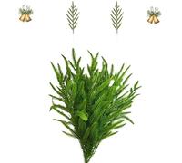 inhzoy Artificial Pine Branches Green Leaves Needle Faux Fir Tree Christmas Foliage for Xmas DIY Making Garland Wreath Green A (12pcs) One Size