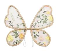 inhzoy Butterfly Wings for Adults and Kids Angel Wings Flower Embroidered Fairy Wings for Halloween Party Type F-4 One Size