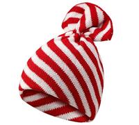 inhzoy Christmas Candy Stripe Beanie for Adults Kids Soft Knit Unisex Xmas Hat with Red White Stripes Party Accessory White Red One Size