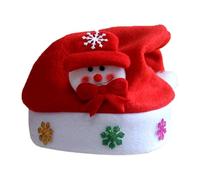 inhzoy Classic Santa Hat for Kids Traditional Red Christmas Hat with White Trim for Children's Holiday Parties Snowman One Size
