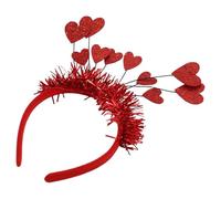 inhzoy Cute Love Heart Hair Bands for Valentine's Party Set of Glittery Headbands with Magic Prop Stick Dress Up Costume Headband A One Size