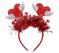 inhzoy Cute Love Heart Hair Bands for Valentine's Party Set of Glittery Headbands with Magic Prop Stick Dress Up Costume Headband C One Size