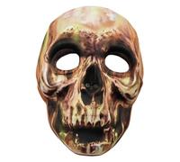 inhzoy Day of The Dead Mask Intricately Designed Mexican Sugar Skull Mask with Comfortable Elastic String for Halloween Brown One Size