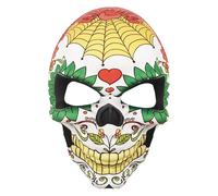 inhzoy Day of The Dead Mask Intricately Designed Mexican Sugar Skull Mask with Comfortable Elastic String for Halloween Type A One Size