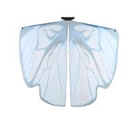inhzoy Elegant Butterfly Wing Cape Shimmering Chiffon Dance Cloak with Sequined Details for Belly Dancing Costume Balls Blue One Size