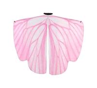 inhzoy Elegant Butterfly Wing Cape Shimmering Chiffon Dance Cloak with Sequined Details for Belly Dancing Costume Balls Rose Pink One Size
