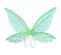 inhzoy Kids Butterfly Fairy Costume Sets Elf Ears Glitter Wings Star Wands Outfits for Plays Halloween Birthday Party Green One Size