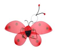 inhzoy Kids Stage Performance Wings with Secure yet Comfortable Headband Vibrant Foldable Bug Wings for Dance Recitals Red A One Size