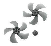 inhzoy Lightweight Plastic Fan Blade 5 Leaves Silent Fan Blade with Nut Replacements for 14 Inch Household Fans Black 14 Inch