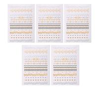 inhzoy Metallic Gold Temporary Tattoos for Women Waterproof Shiny Body Art for Music Face Body Stickers on Coachella Type B One Size