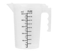 inhzoy Plastic Measuring Cup 500/1000/2000ml Graduated Measuring Jug with Scale Kitchen Tool for Laboratory Kitchen Baking Transparent A 500ml