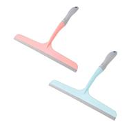 inhzoy Professional Window Squeegee Kit: 2-in-1 Glass Cleaner Wiper & Heavy Duty Silicone Scraper for Bathroom/Mirror Pink&Green One Size