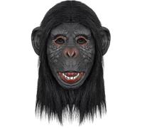 inhzoy Realistic Monkey Gorilla Latex Mask Full Head Coverage Primate Costume with Optional Gloves for Halloween Parties Mask Type A One Size