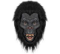 inhzoy Realistic Monkey Gorilla Latex Mask Full Head Coverage Primate Costume with Optional Gloves for Halloween Parties Mask Type E One Size