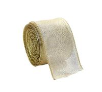inhzoy Wired Edge Christmas Ribbon Curling Ribbon for Tree Decorating Present Wrapping Garland Making Decoration Golden Webbing One Size