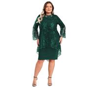 inhzoy Women 2 Pieces Tube Dress with Lace Cover Up Set Plus Size Mother of The Bride Dress Suit for Wedding Party Green 4XL
