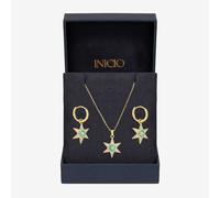 Inicio Gold Plated Turquoise Star Trio Set - Gift Box One Size Gold