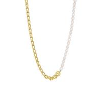 Inicio 14K Gold Plated Recycled Chain & Freshwater Pearl Necklace Gold