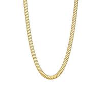 Inicio 14K Gold Plated Recycled Gold Cobra Chain Necklace Gold