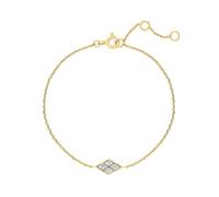 Inicio 14K Real Gold Plated Recycled Diamond Shape Cubic Zirconia Bracelet Gold