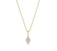 Inicio 14K Real Gold Plated Recycled Diamond Shape Cubic Zirconia Pendant Necklace Gold