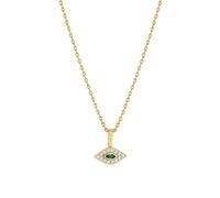 Inicio 14K Real Gold Plated Recycled Evil Eye Pendant Necklace Gold