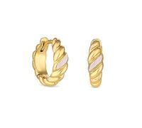 Inicio 14K Real Gold Plated Recycled Opal Hoop Earrings Gold