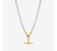 Inicio Duotone T-Bar Pendant Necklace In Gift Pouch