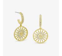 Inicio Gold Plated Celestial Charm Hoop Earrings