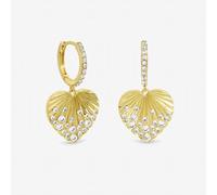 Inicio Women's Gold Plated Heart Charm Earrings - Gift Pouch Inicio Gold One Size