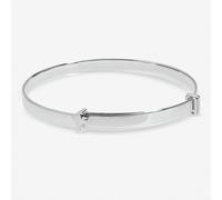Inicio Silver Plated Christening Cross Bangle In Gift Pouch