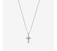 Inicio Sterling Silver Plated Cross Pendant - Gift Pouch One Size Silver