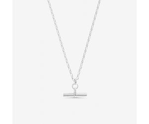 Inicio Silver Plated T-Bar Pendant In Gift Pouch