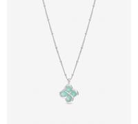 Inicio Sterling Silver Plated Clover Pendant - Gift Pouch One Size Silver