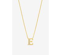 Inicio 14K Gold Plated Pearl Initial Pendant - E One Size Gold