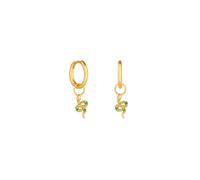 Inicio Women's 14K Real Gold Plated Brass Serpant Charm Earrings - Gift Pouch Inicio Gold One Size