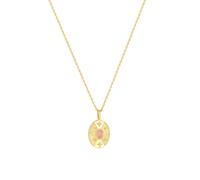 Inicio Women's 14K Real Gold Plated Rose Quartz Necklace Inicio Gold One Size