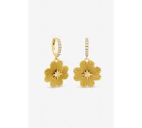 Inicio Gold Plated Clover Earrings - Gift Pouch One Size Gold